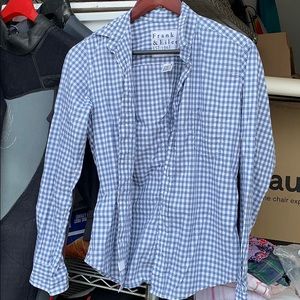 Frank & Eileen light blue checked shirt size small
